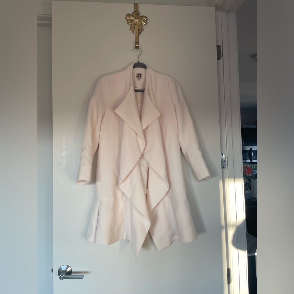 Anne Klein White Open Front Jacket